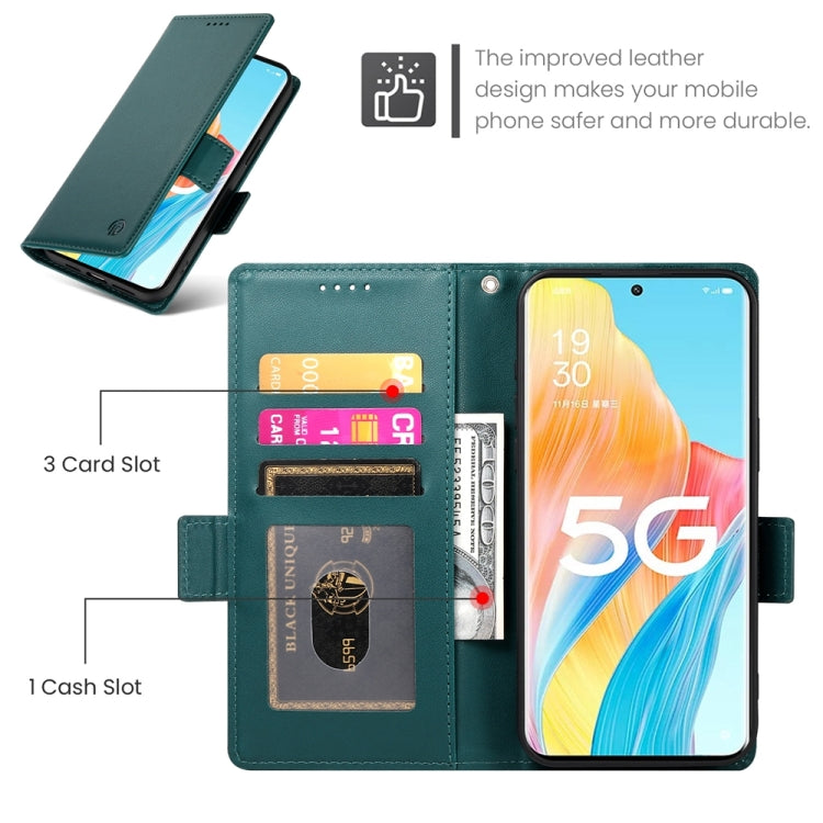 For OPPO A1 Pro / Reno8 T 5G Side Buckle Magnetic Frosted Leather Phone Case