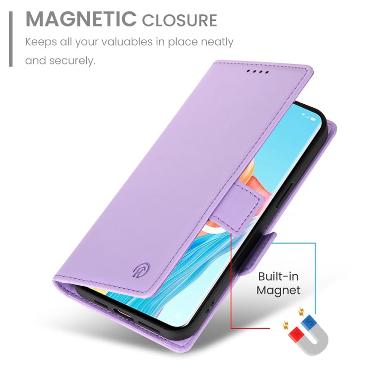 For OPPO A1 Pro / Reno8 T 5G Side Buckle Magnetic Frosted Leather Phone Case