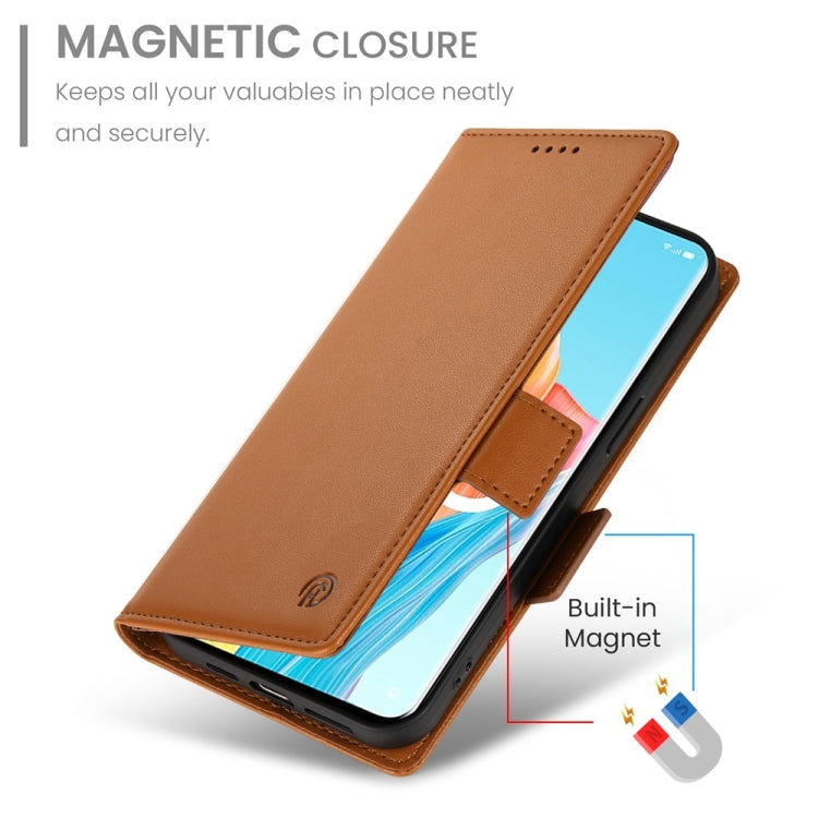 For OPPO A1 Pro / Reno8 T 5G Side Buckle Magnetic Frosted Leather Phone Case