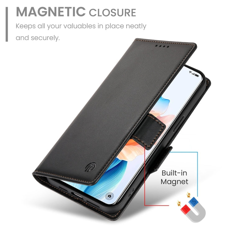 For OPPO A2 Pro / A3 Pro Side Buckle Magnetic Frosted Leather Phone Case