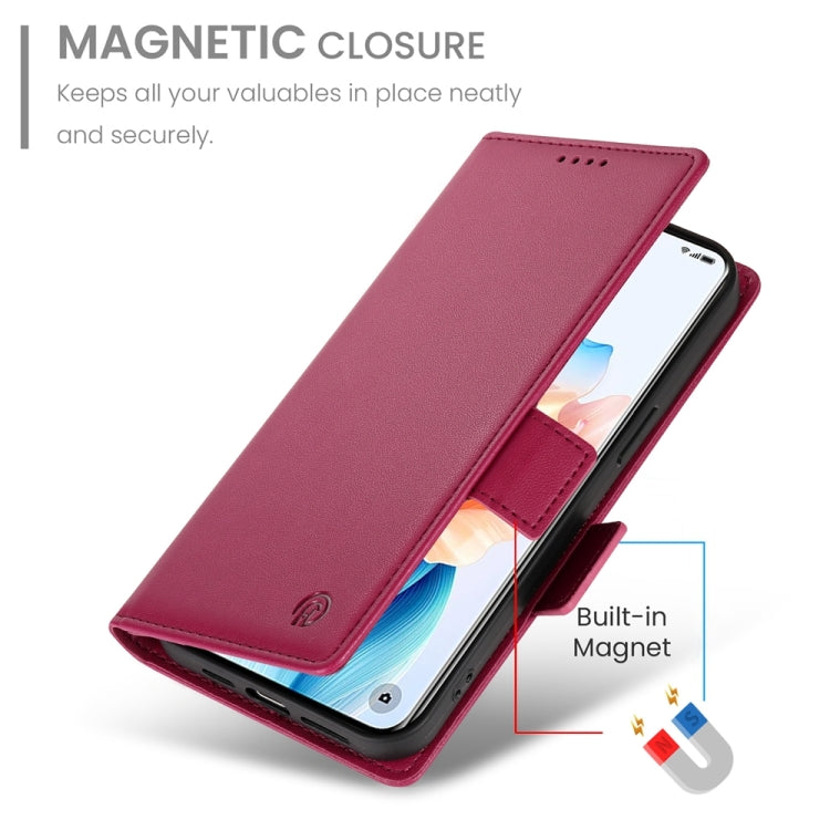 For OPPO A2 Pro / A3 Pro Side Buckle Magnetic Frosted Leather Phone Case