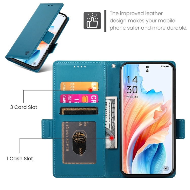 For OPPO A2 Pro / A3 Pro Side Buckle Magnetic Frosted Leather Phone Case