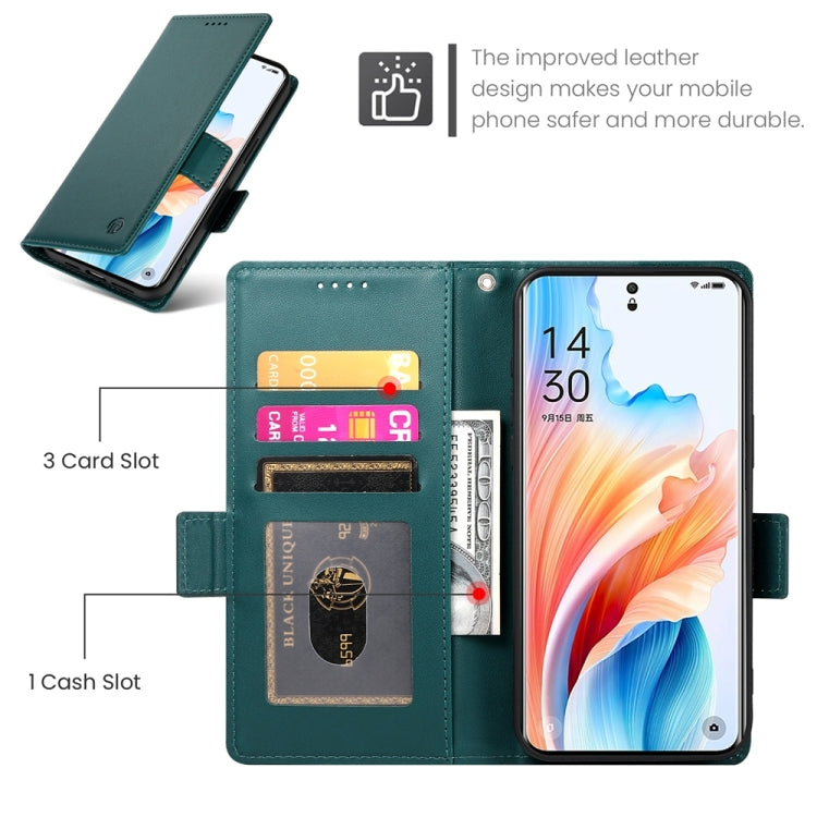 For OPPO A2 Pro / A3 Pro Side Buckle Magnetic Frosted Leather Phone Case