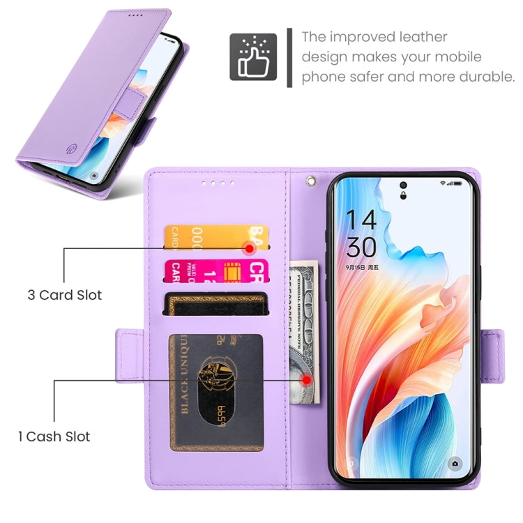 For OPPO A2 Pro / A3 Pro Side Buckle Magnetic Frosted Leather Phone Case