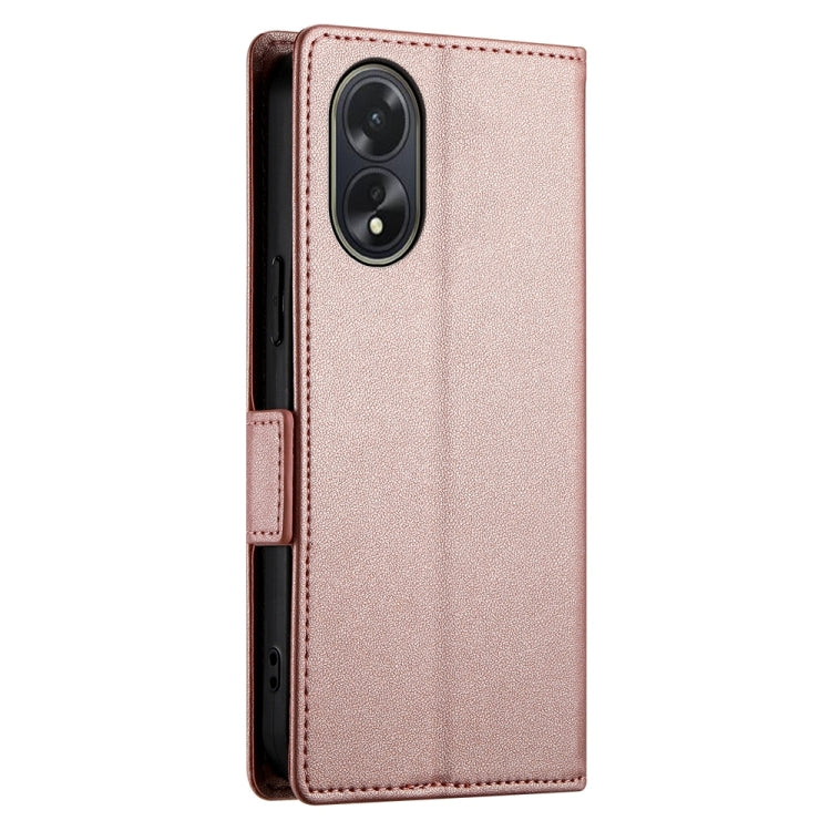 For OPPO A18 4G / A38 4G Global Side Buckle Magnetic Frosted Leather Phone Case