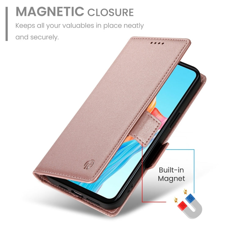 For OPPO A18 4G / A38 4G Global Side Buckle Magnetic Frosted Leather Phone Case