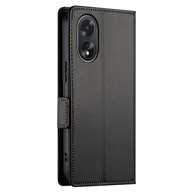For OPPO A18 4G / A38 4G Global Side Buckle Magnetic Frosted Leather Phone Case