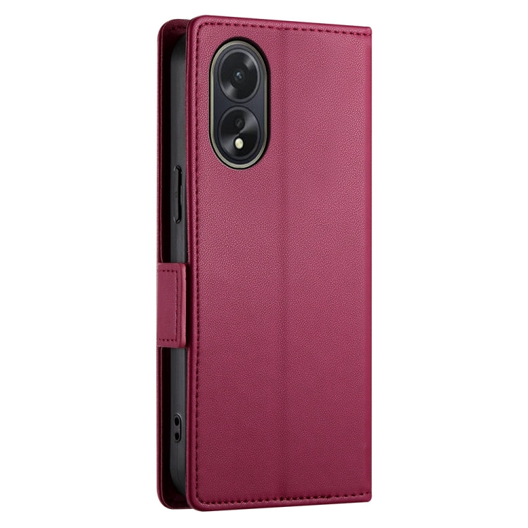 For OPPO A18 4G / A38 4G Global Side Buckle Magnetic Frosted Leather Phone Case
