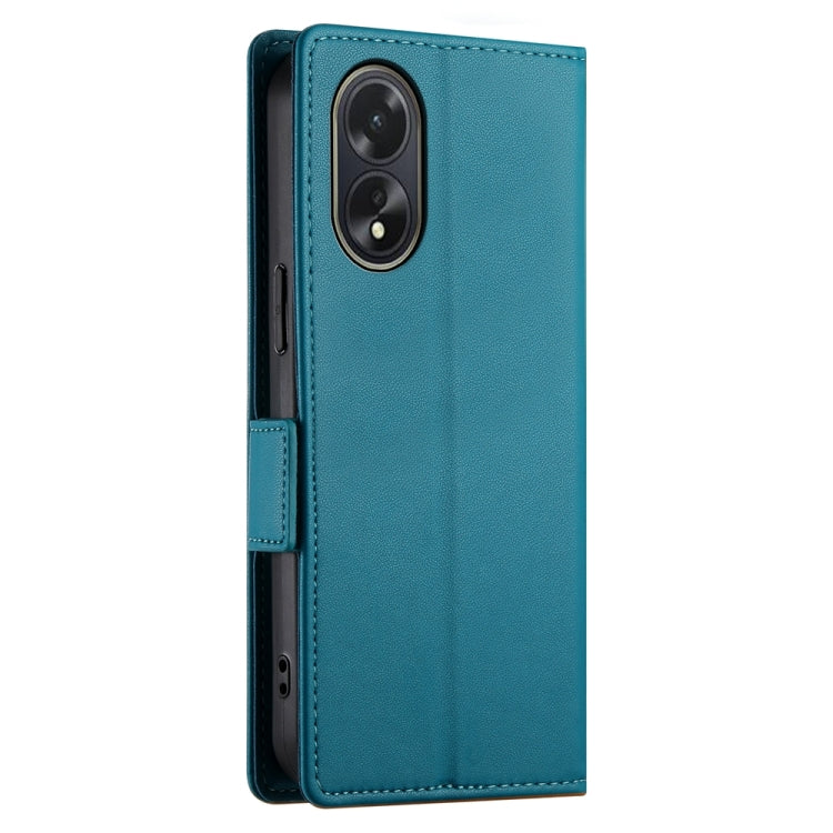 For OPPO A18 4G / A38 4G Global Side Buckle Magnetic Frosted Leather Phone Case