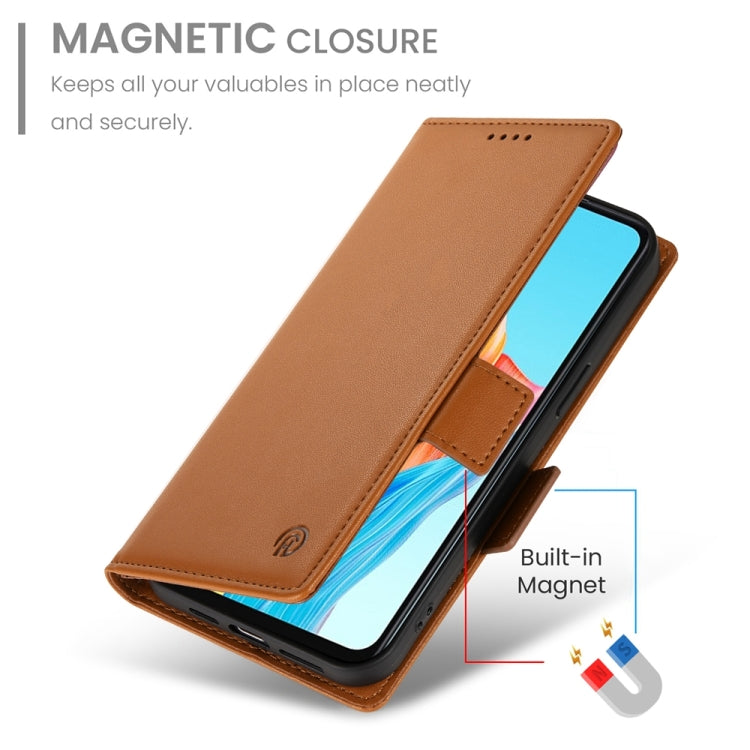 For OPPO A18 4G / A38 4G Global Side Buckle Magnetic Frosted Leather Phone Case