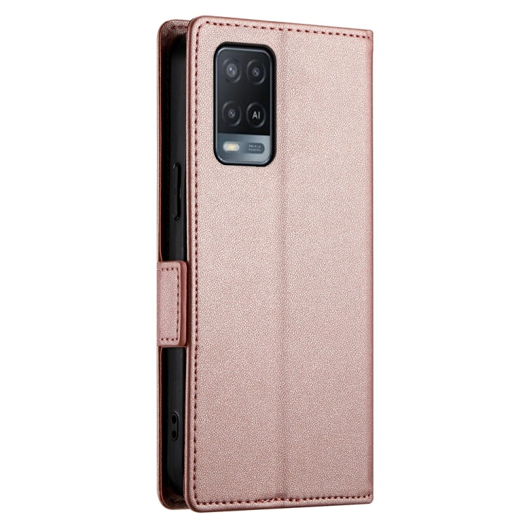 For OPPO A54 / A54s / A55 5G / A55s 5G Side Buckle Magnetic Frosted Leather Phone Case