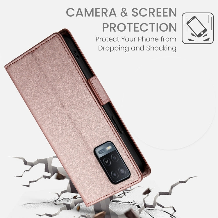 For OPPO A54 / A54s / A55 5G / A55s 5G Side Buckle Magnetic Frosted Leather Phone Case
