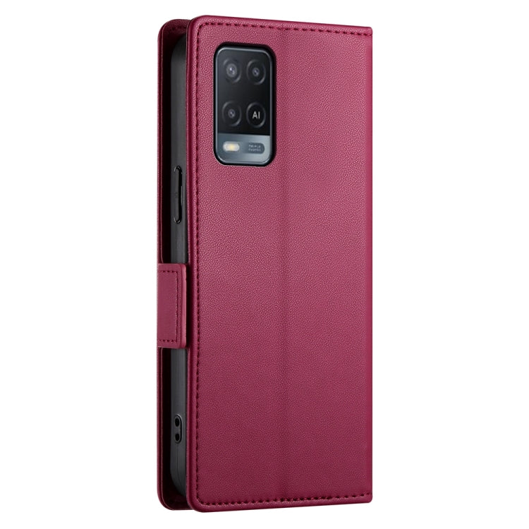 For OPPO A54 / A54s / A55 5G / A55s 5G Side Buckle Magnetic Frosted Leather Phone Case