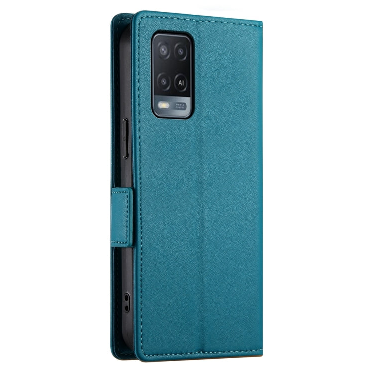 For OPPO A54 / A54s / A55 5G / A55s 5G Side Buckle Magnetic Frosted Leather Phone Case
