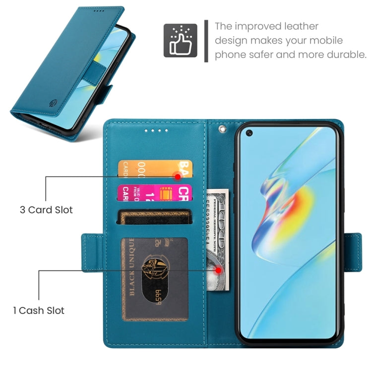 For OPPO A54 / A54s / A55 5G / A55s 5G Side Buckle Magnetic Frosted Leather Phone Case