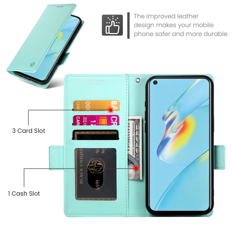 For OPPO A54 / A54s / A55 5G / A55s 5G Side Buckle Magnetic Frosted Leather Phone Case