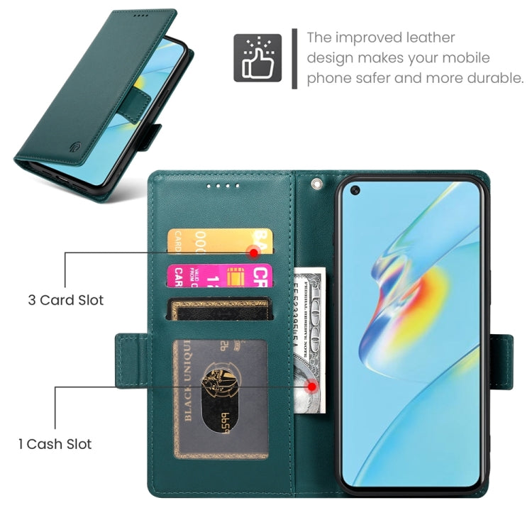 For OPPO A54 / A54s / A55 5G / A55s 5G Side Buckle Magnetic Frosted Leather Phone Case