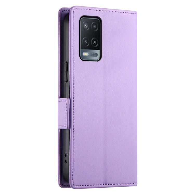 For OPPO A54 / A54s / A55 5G / A55s 5G Side Buckle Magnetic Frosted Leather Phone Case