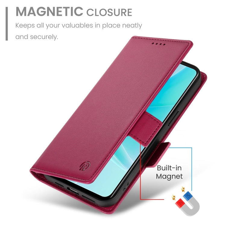 For OPPO A57 4G Global / A77 4G Global Side Buckle Magnetic Frosted Leather Phone Case
