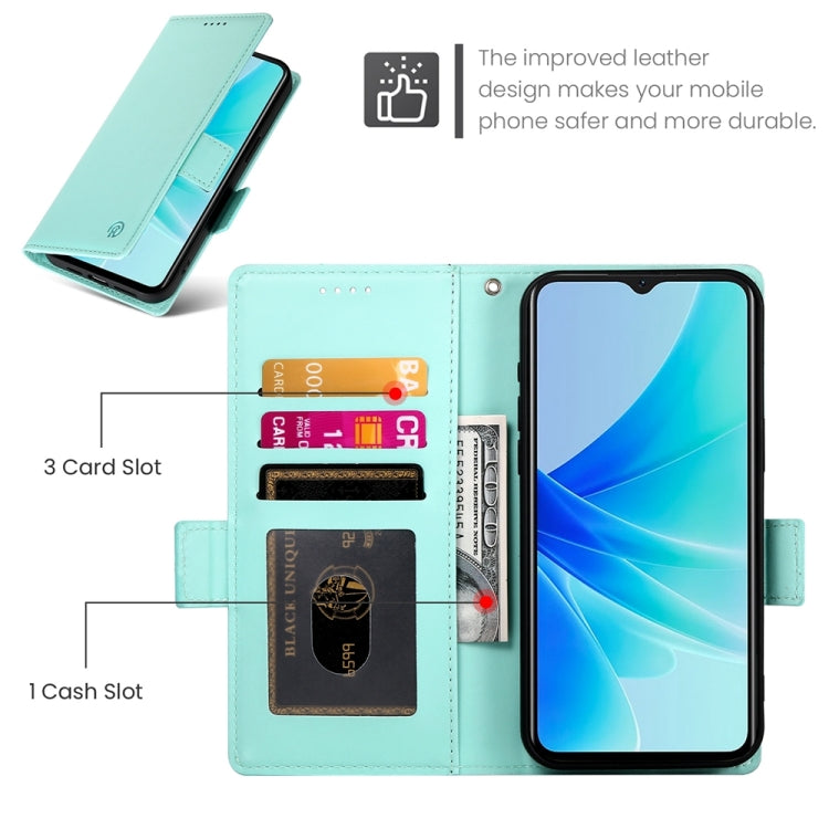 For OPPO A57 4G Global / A77 4G Global Side Buckle Magnetic Frosted Leather Phone Case