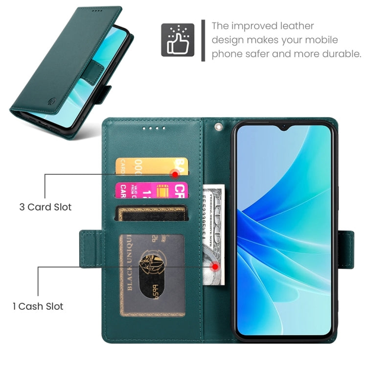 For OPPO A57 4G Global / A77 4G Global Side Buckle Magnetic Frosted Leather Phone Case