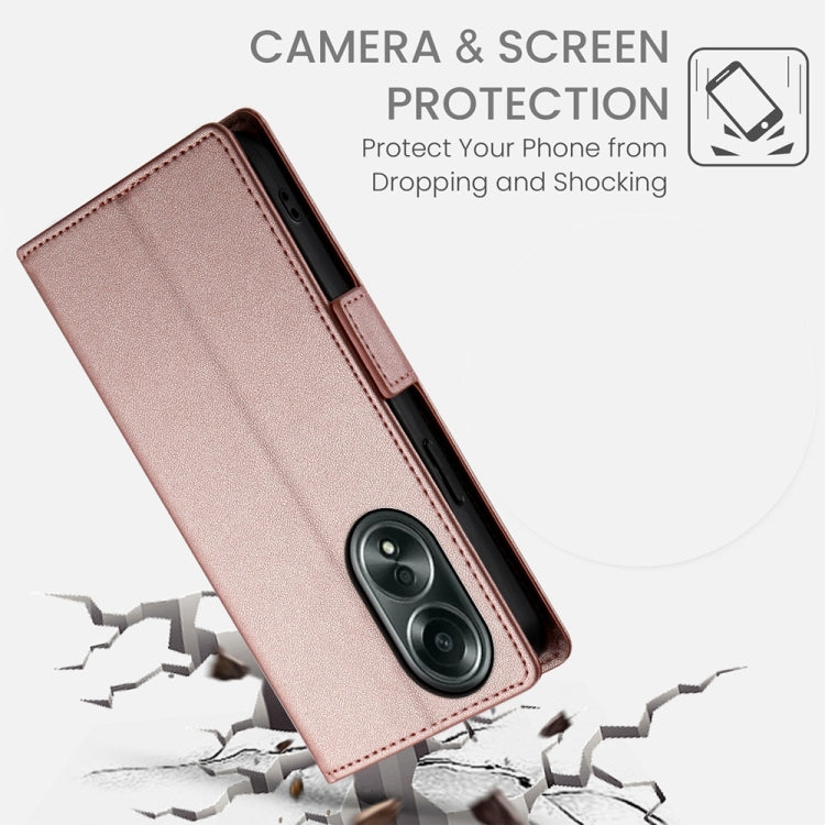 For OPPO A58 4G Global Side Buckle Magnetic Frosted Leather Phone Case