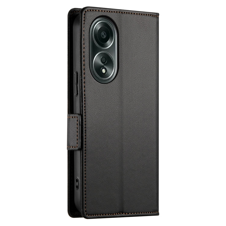 For OPPO A58 4G Global Side Buckle Magnetic Frosted Leather Phone Case