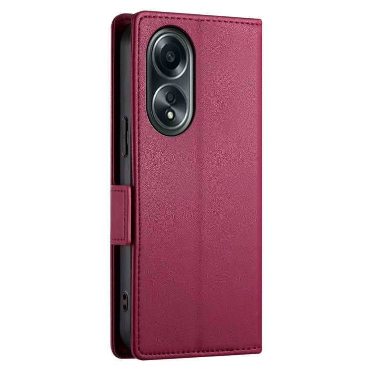 For OPPO A58 4G Global Side Buckle Magnetic Frosted Leather Phone Case