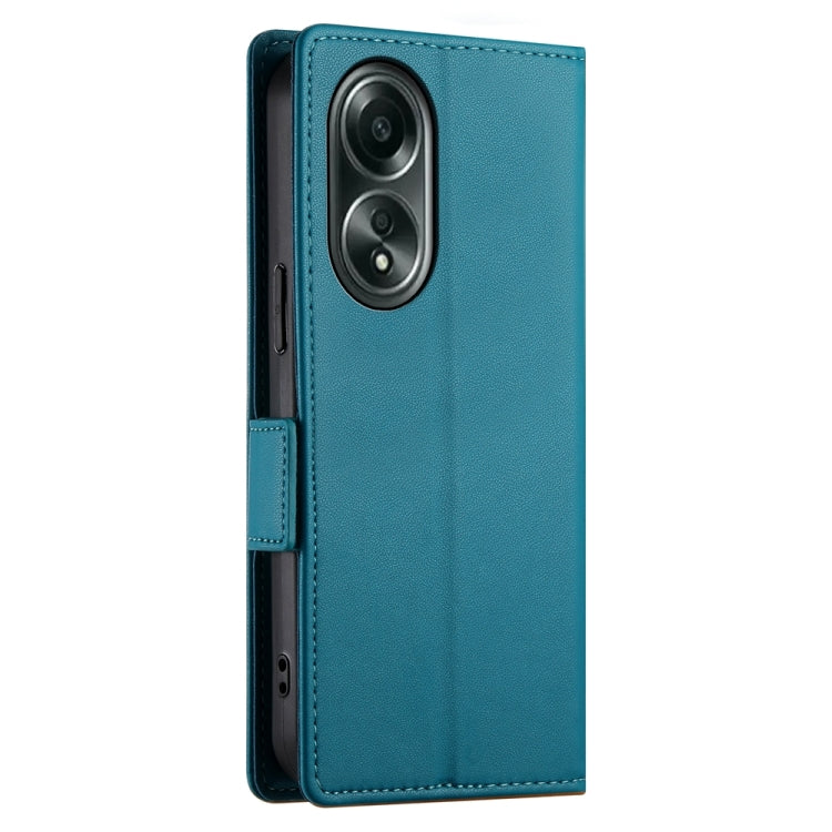 For OPPO A58 4G Global Side Buckle Magnetic Frosted Leather Phone Case