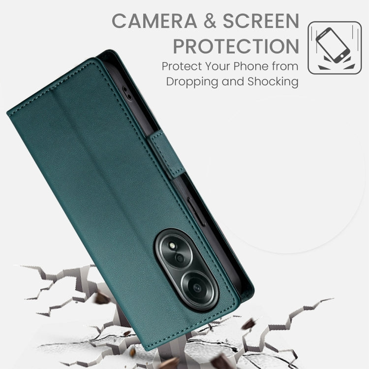 For OPPO A58 4G Global Side Buckle Magnetic Frosted Leather Phone Case