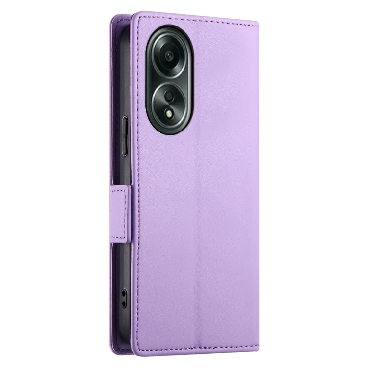 For OPPO A58 4G Global Side Buckle Magnetic Frosted Leather Phone Case