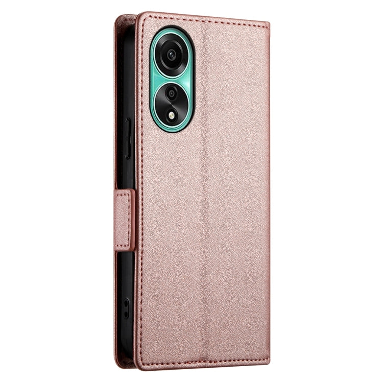 For OPPO A78 4G Global Side Buckle Magnetic Frosted Leather Phone Case
