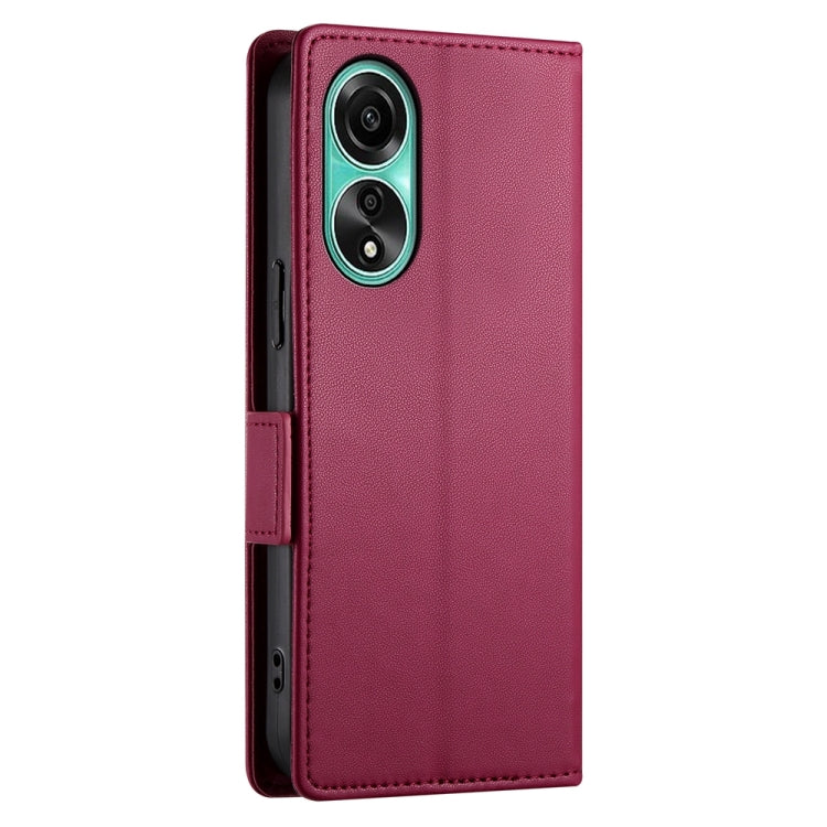 For OPPO A78 4G Global Side Buckle Magnetic Frosted Leather Phone Case