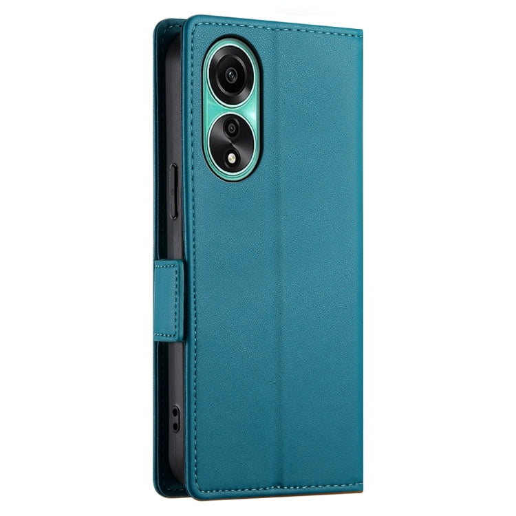 For OPPO A78 4G Global Side Buckle Magnetic Frosted Leather Phone Case