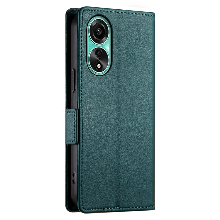 For OPPO A78 4G Global Side Buckle Magnetic Frosted Leather Phone Case