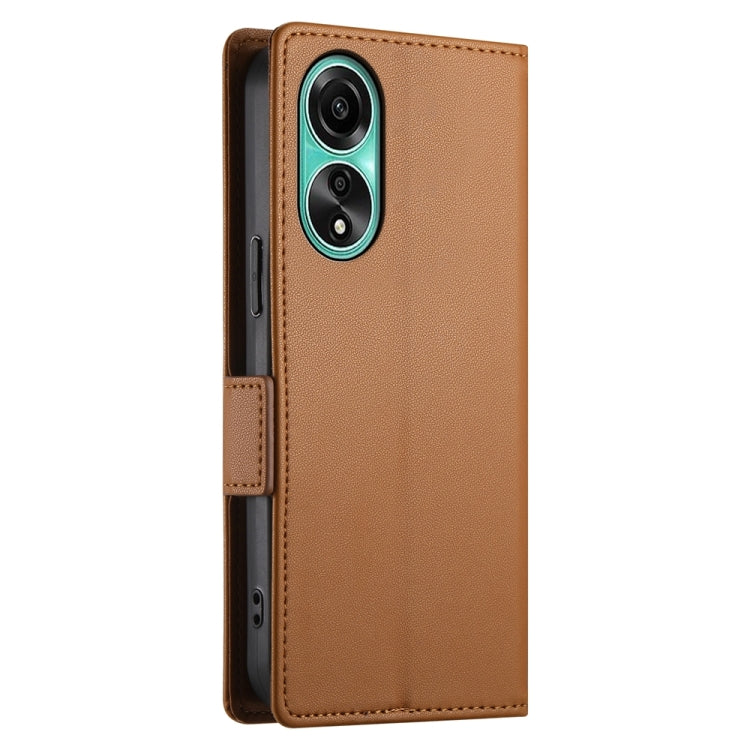 For OPPO A78 4G Global Side Buckle Magnetic Frosted Leather Phone Case