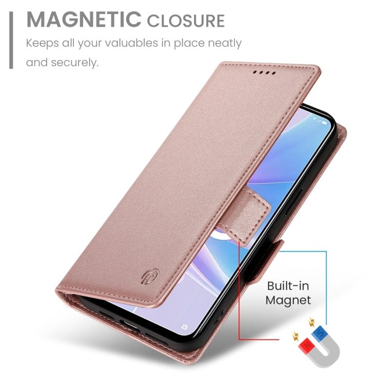 For OPPO A78 5G / A58x Global / A1x 5G Side Buckle Magnetic Frosted Leather Phone Case