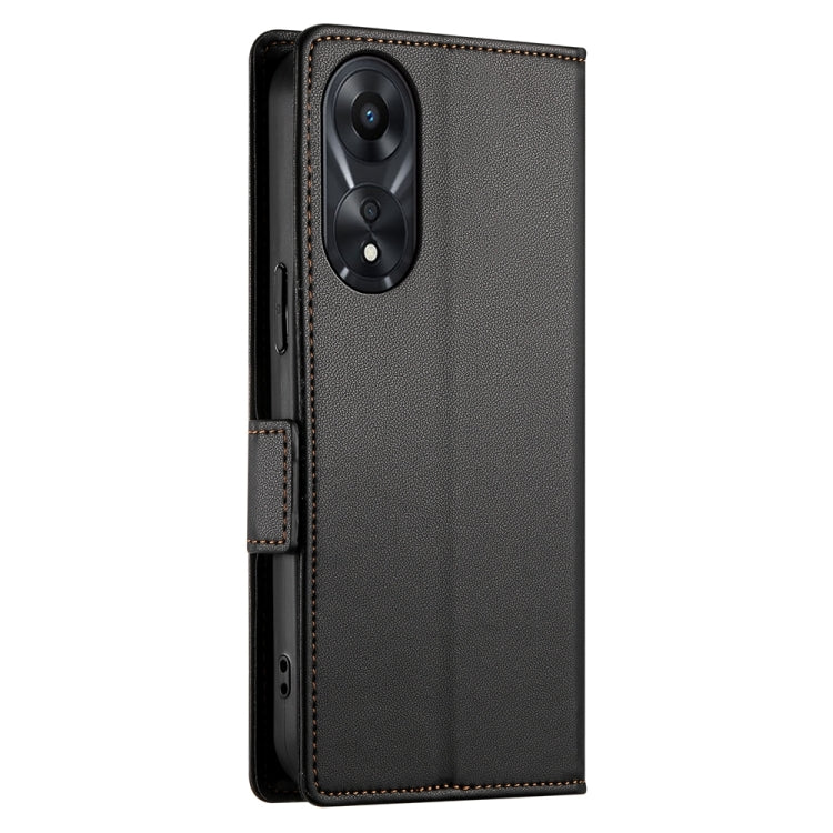 For OPPO A78 5G / A58x Global / A1x 5G Side Buckle Magnetic Frosted Leather Phone Case