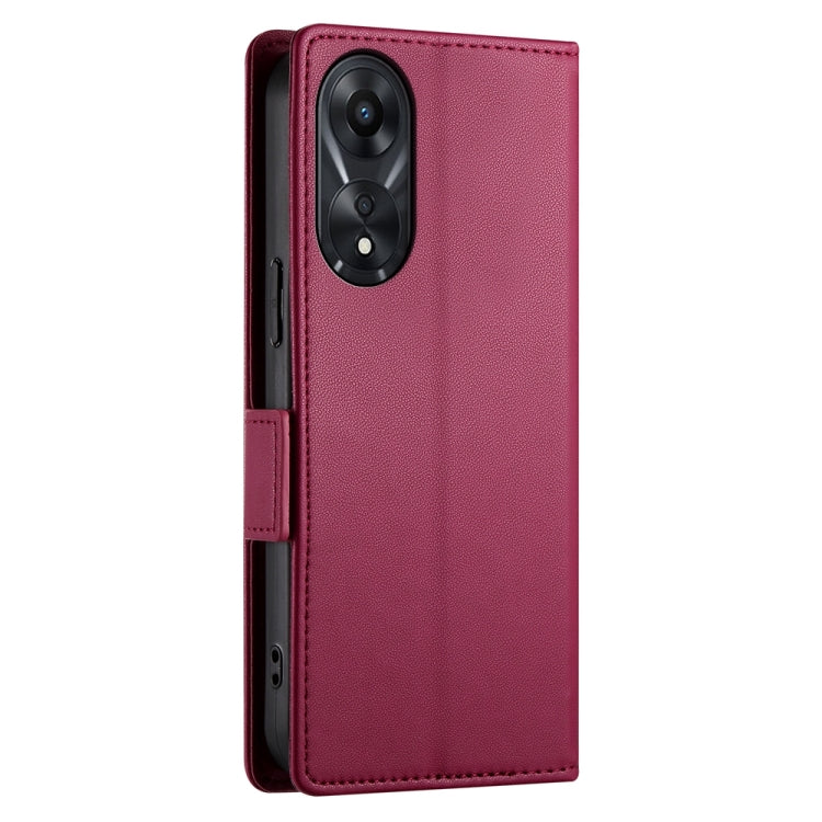 For OPPO A78 5G / A58x Global / A1x 5G Side Buckle Magnetic Frosted Leather Phone Case