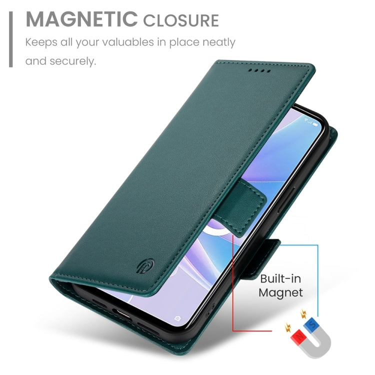 For OPPO A78 5G / A58x Global / A1x 5G Side Buckle Magnetic Frosted Leather Phone Case