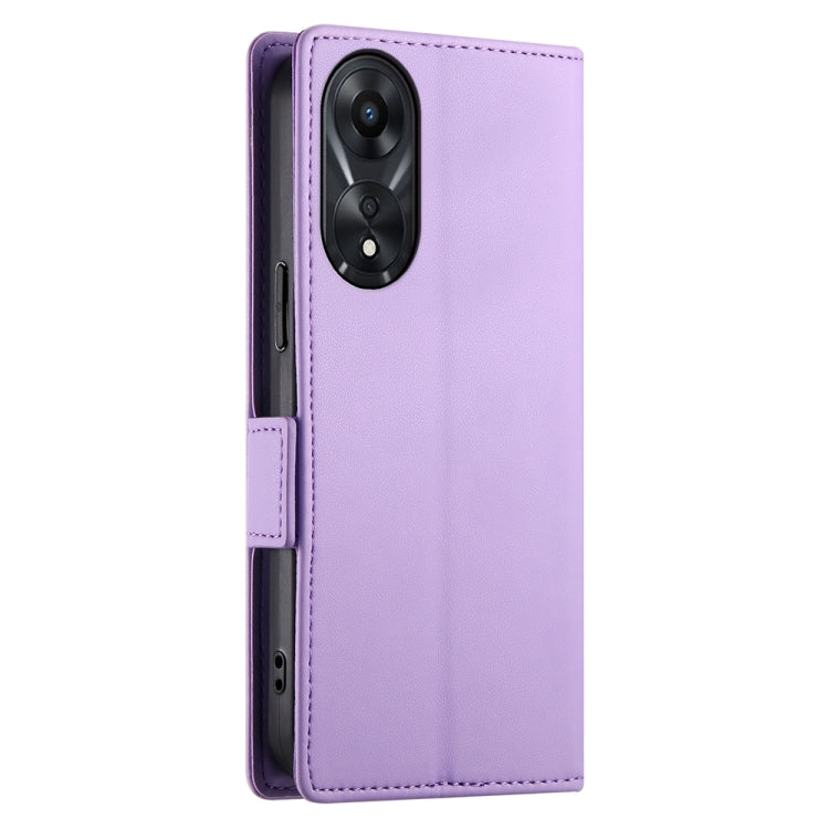 For OPPO A78 5G / A58x Global / A1x 5G Side Buckle Magnetic Frosted Leather Phone Case