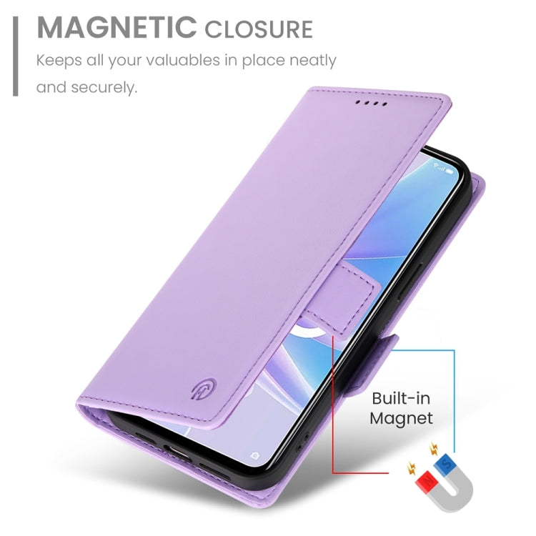 For OPPO A78 5G / A58x Global / A1x 5G Side Buckle Magnetic Frosted Leather Phone Case