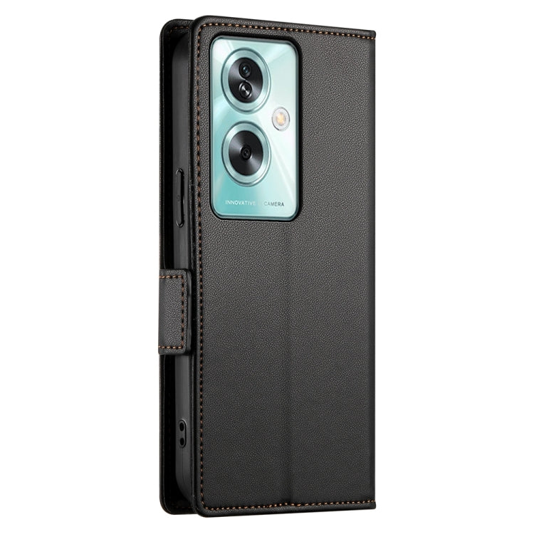 For OPPO A79 5G Side Buckle Magnetic Frosted Leather Phone Case