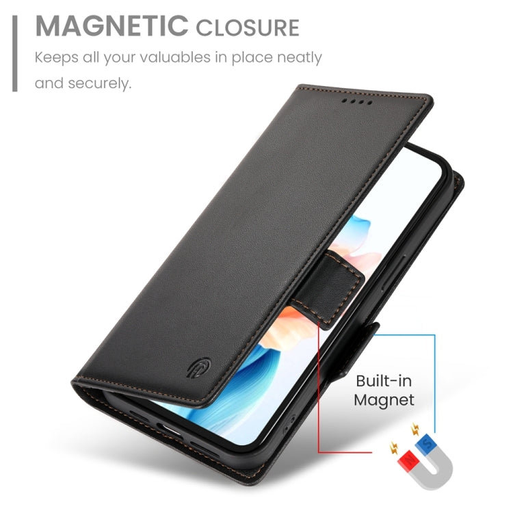 For OPPO A79 5G Side Buckle Magnetic Frosted Leather Phone Case