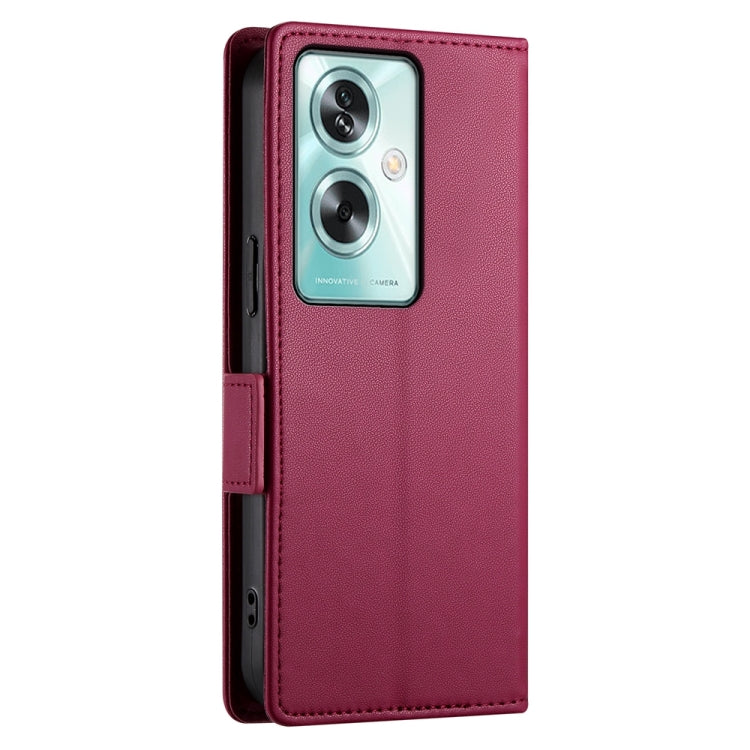 For OPPO A79 5G Side Buckle Magnetic Frosted Leather Phone Case