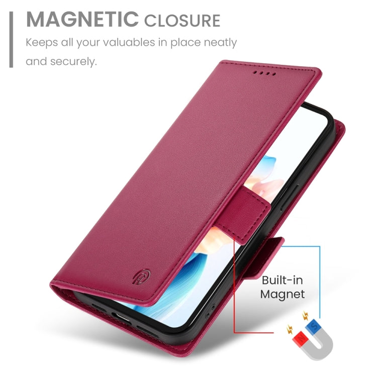 For OPPO A79 5G Side Buckle Magnetic Frosted Leather Phone Case