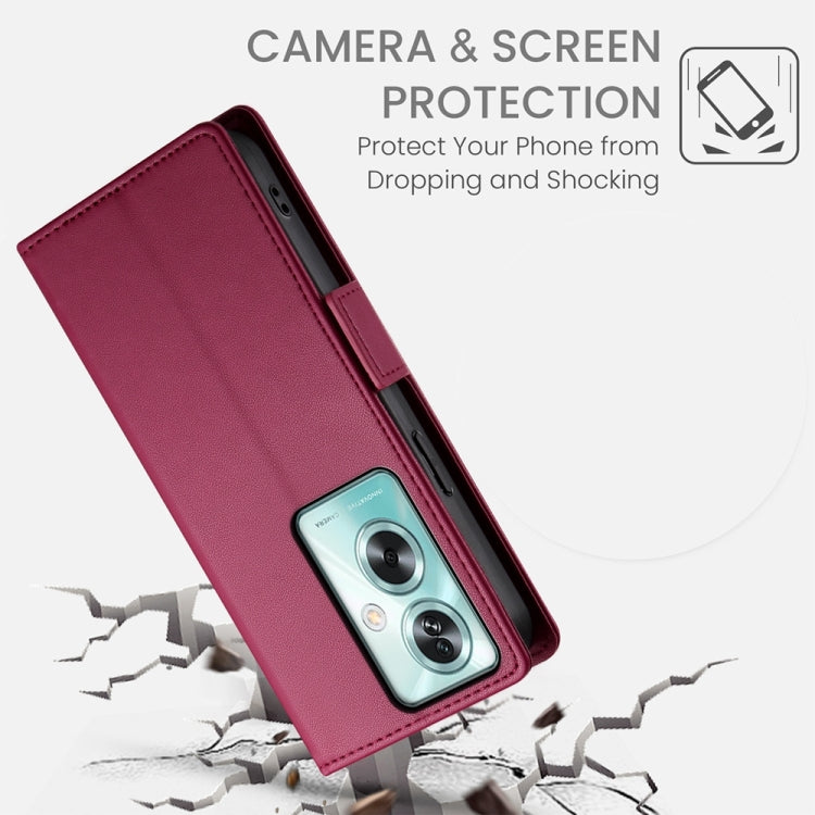 For OPPO A79 5G Side Buckle Magnetic Frosted Leather Phone Case