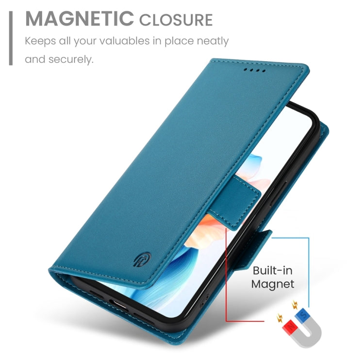 For OPPO A79 5G Side Buckle Magnetic Frosted Leather Phone Case
