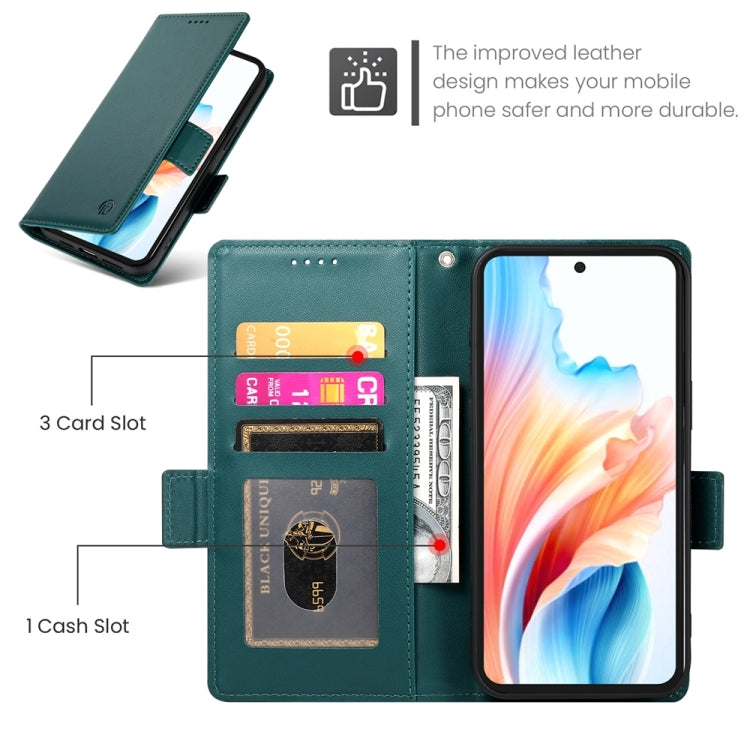 For OPPO A79 5G Side Buckle Magnetic Frosted Leather Phone Case