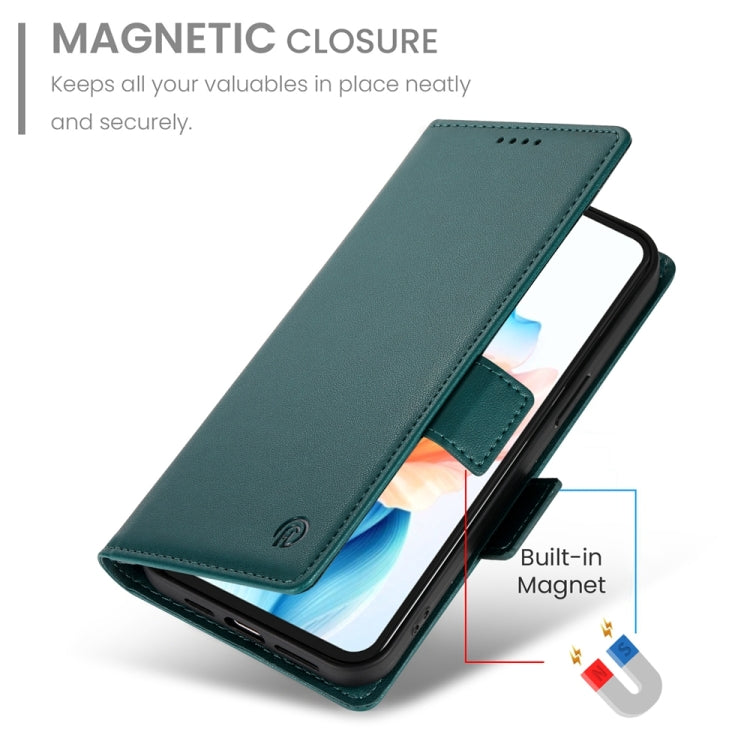 For OPPO A79 5G Side Buckle Magnetic Frosted Leather Phone Case